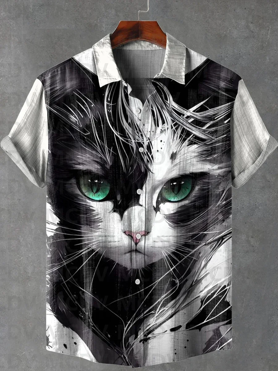 Floral Pattern and Cat Vintage Print Casual Shirt Women's For Men Summer Hawaiian Shirts
Floral Pattern and Cat Vintage Print Casual Shirt Women's For Men Summer Hawaiian Shirts