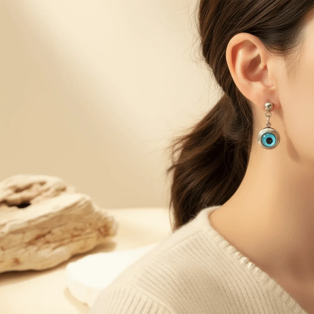Anniversary Waterproof Blue Eyes Choker Chain Durable Titanium Eye Necklace Unique Stylish Demon Eye Earrings Christmas
Anniversary Waterproof Blue Eyes Choker Chain Durable Titanium Eye Necklace Unique Stylish Demon Eye Earrings Christmas