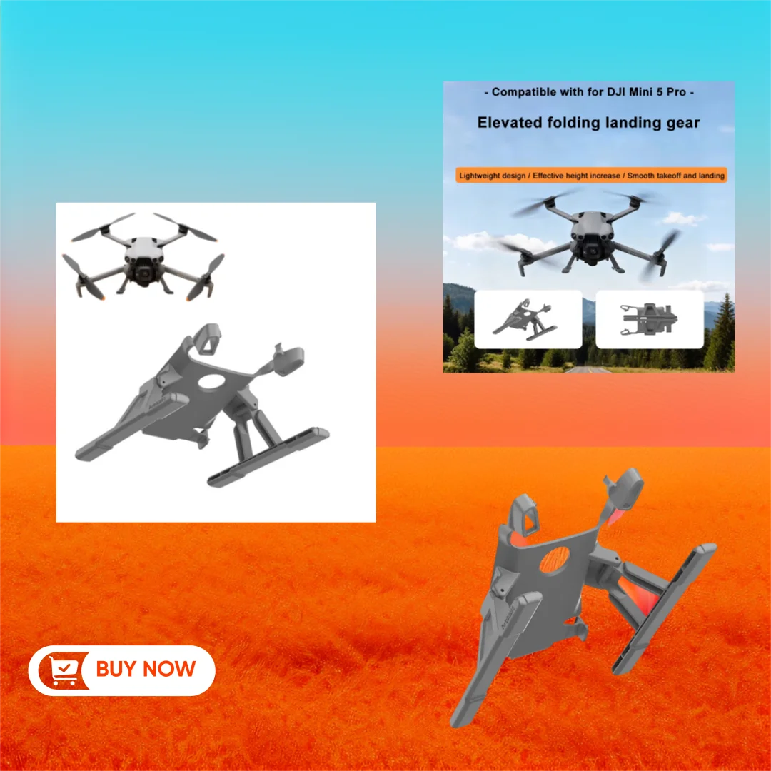For DJI Mini 5 Pro Landing Gear, Height Extension Anti-Collision Bracket for Gimbal Protection
For DJI Mini 5 Pro Landing Gear, Height Extension Anti-Collision Bracket for Gimbal Protection 