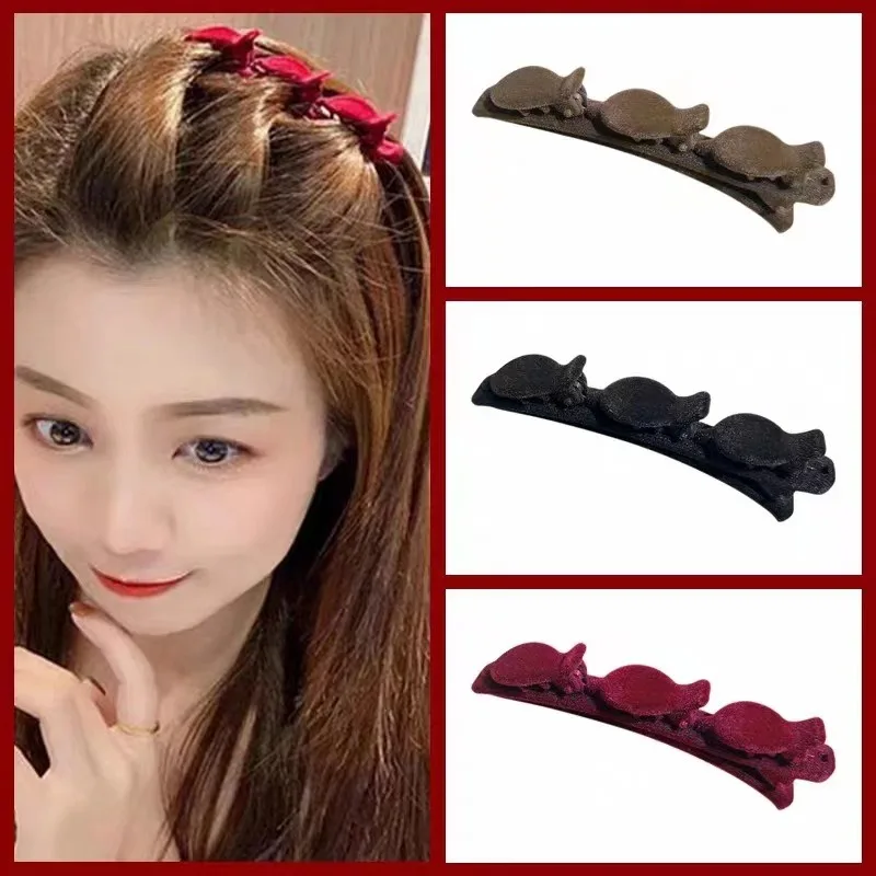 New Double-layer Velvet Bangs Hair Clip Women Ponytail Hairpin Hair Clip Black Red Barrettes Fashion Headwear Hair Accessories
New Double-layer Velvet Bangs Hair Clip Women Ponytail Hairpin Hair Clip Black Red Barrettes Fashion Headwear Hair Accessories