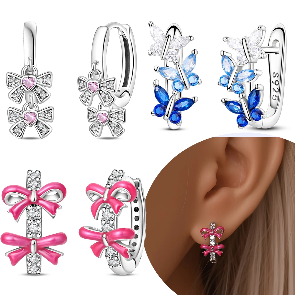 Earrings Blue Two Butterflies Pink Zircon Original Earrings Sterling 925 Silver Jewelry for Women Gift Luxury Accessories
Earrings Blue Two Butterflies Pink Zircon Original Earrings Sterling 925 Silver Jewelry for Women Gift Luxury Accessories