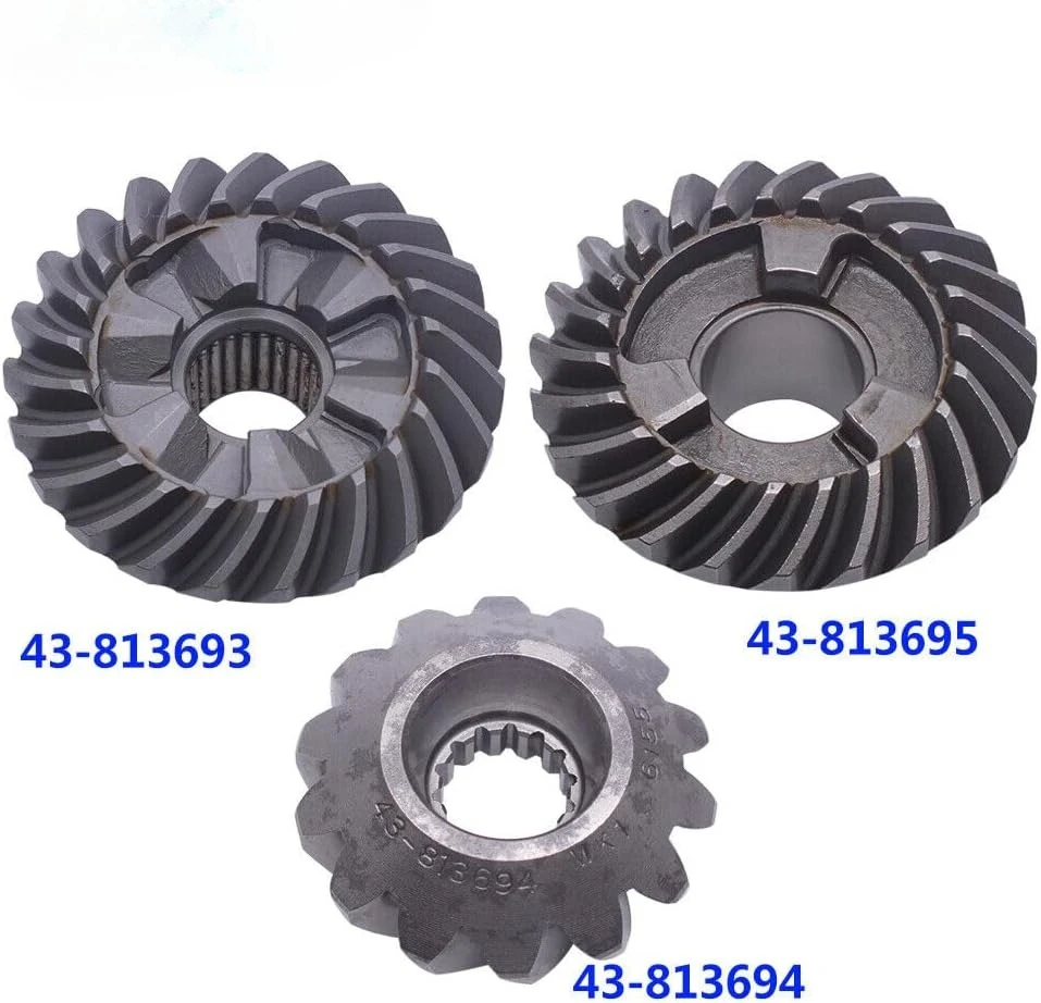 Forward 43-813693T Pinion 43-813694T Reverse 43-813695T Gear Set For Mercury Mercruiser Outboard Motor 50HP 55HP 60HP
Forward 43-813693T Pinion 43-813694T Reverse 43-813695T Gear Set For Mercury Mercruiser Outboard Motor 50HP 55HP 60HP