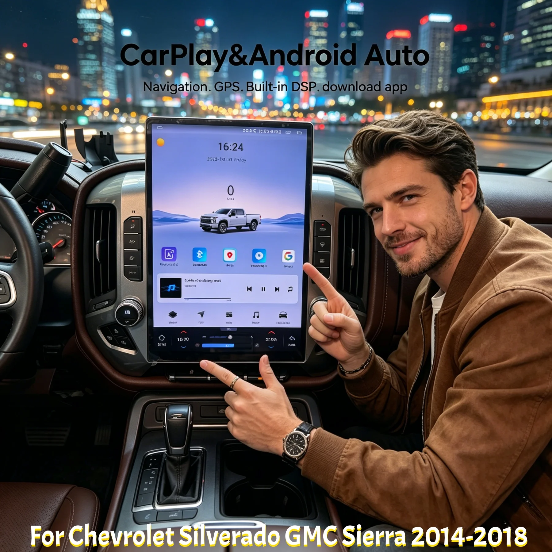 15.6" Android Screen For Chevrolet Silverado GMC Sierra 2014-2018 Car Radio Wireless Carplay Navigation Multimedia Player Video
15.6" Android Screen For Chevrolet Silverado GMC Sierra 2014-2018 Car Radio Wireless Carplay Navigation Multimedia Player Video