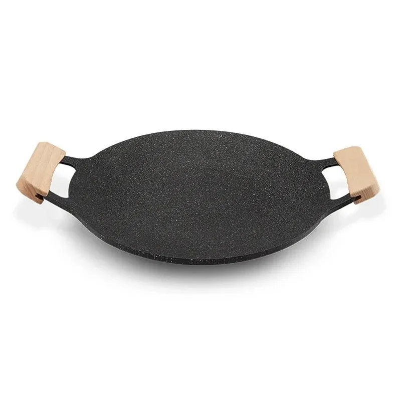 A Top Quality Korean Round Grill Pan with Wooden Handle 30cm Barbecue Grill Plate Non-Stick Cooker Round Baking Tray for Home
A Top Quality Korean Round Grill Pan with Wooden Handle 30cm Barbecue Grill Plate Non-Stick Cooker Round Baking Tray for Home