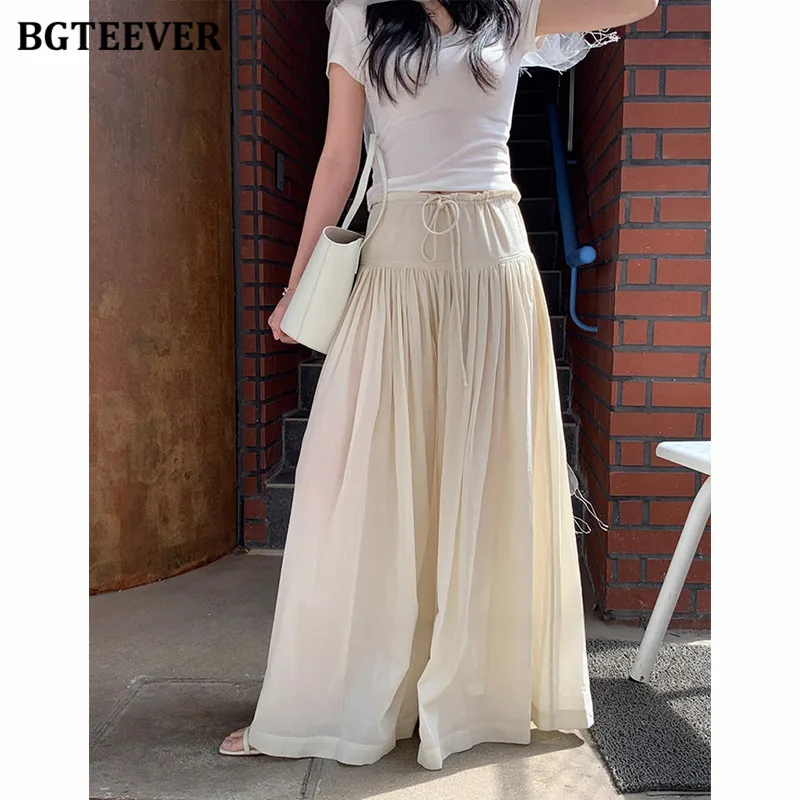 BGTEEVER Cotton Flowy Slimming Loose Wide-leg Pants for Women Drawstring Casual Trousers Summer
BGTEEVER Cotton Flowy Slimming Loose Wide-leg Pants for Women Drawstring Casual Trousers Summer