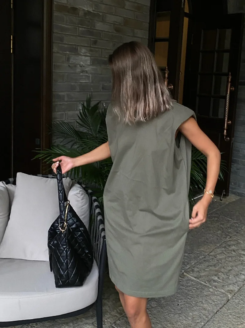 Withered Loose Cotton Sleeveless T-shirt Dress, Lazy And Relaxed Round Skirt Woman Clothing Faldas Skirts
Withered Loose Cotton Sleeveless T-shirt Dress, Lazy And Relaxed Round Skirt Woman Clothing Faldas Skirts