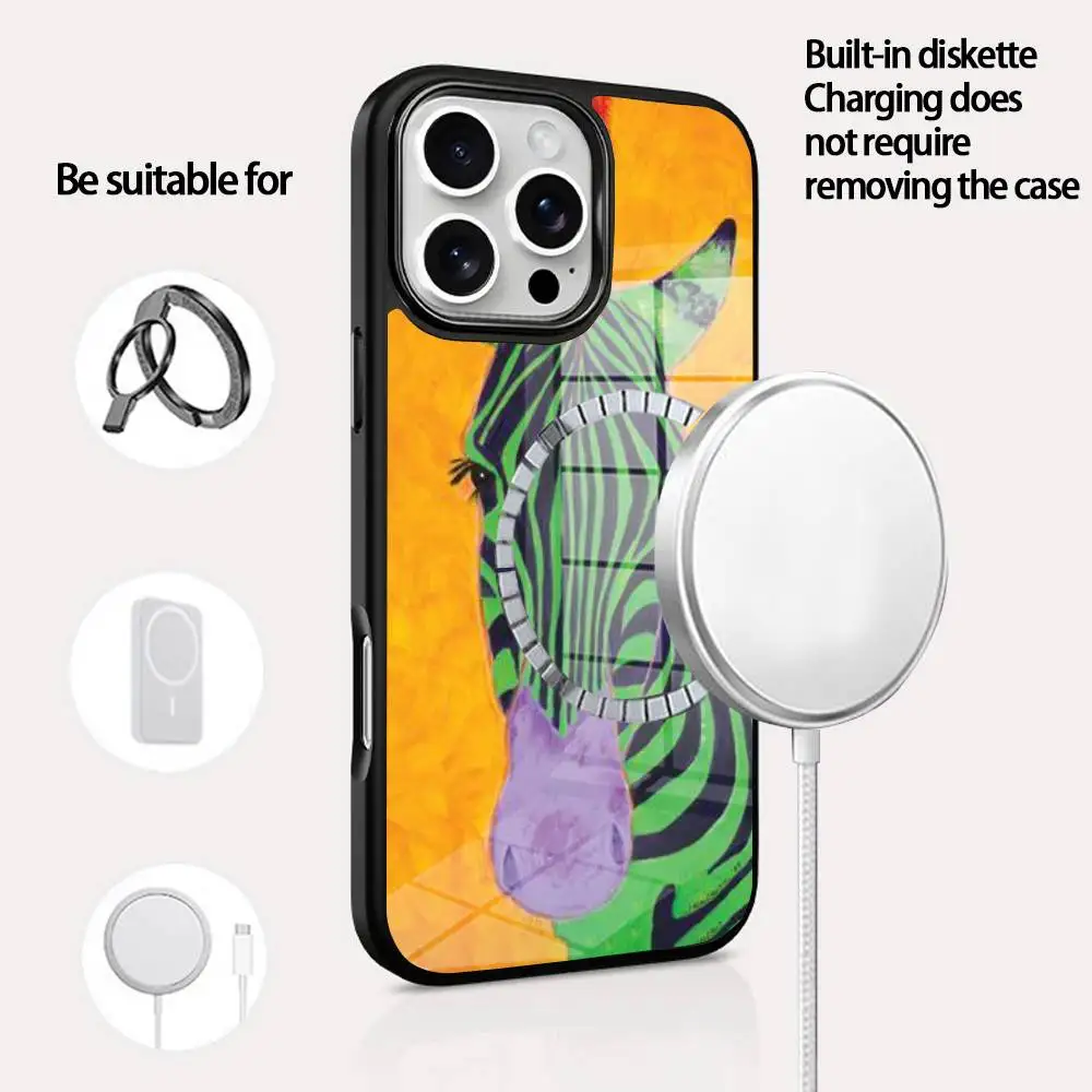 Zebra Art Aesthetic Phone Case For IPhone 16 15 14 13 12 11 Pro Max Plus Mini Magsafe Mirror Wireless Magnetic Cover
Zebra Art Aesthetic Phone Case For IPhone 16 15 14 13 12 11 Pro Max Plus Mini Magsafe Mirror Wireless Magnetic Cover