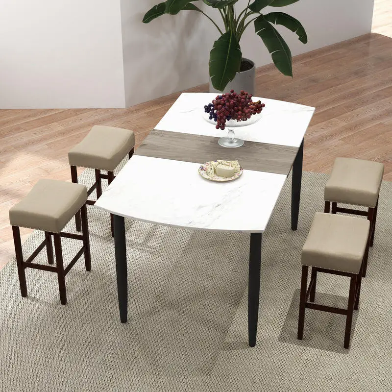Set of 2 24 Inch Bar Stool with Curved Seat Cushions-Beige
Set of 2 24 Inch Bar Stool with Curved Seat Cushions-Beige