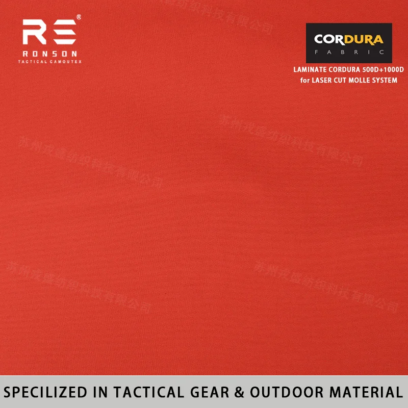 RED Color 500D+1000D Squadron Durable Cordura Laminated Combined Fabric Tactical Laminated Fabric for Molle System in Stock
RED Color 500D+1000D Squadron Durable Cordura Laminated Combined Fabric Tactical Laminated Fabric for Molle System in Stock