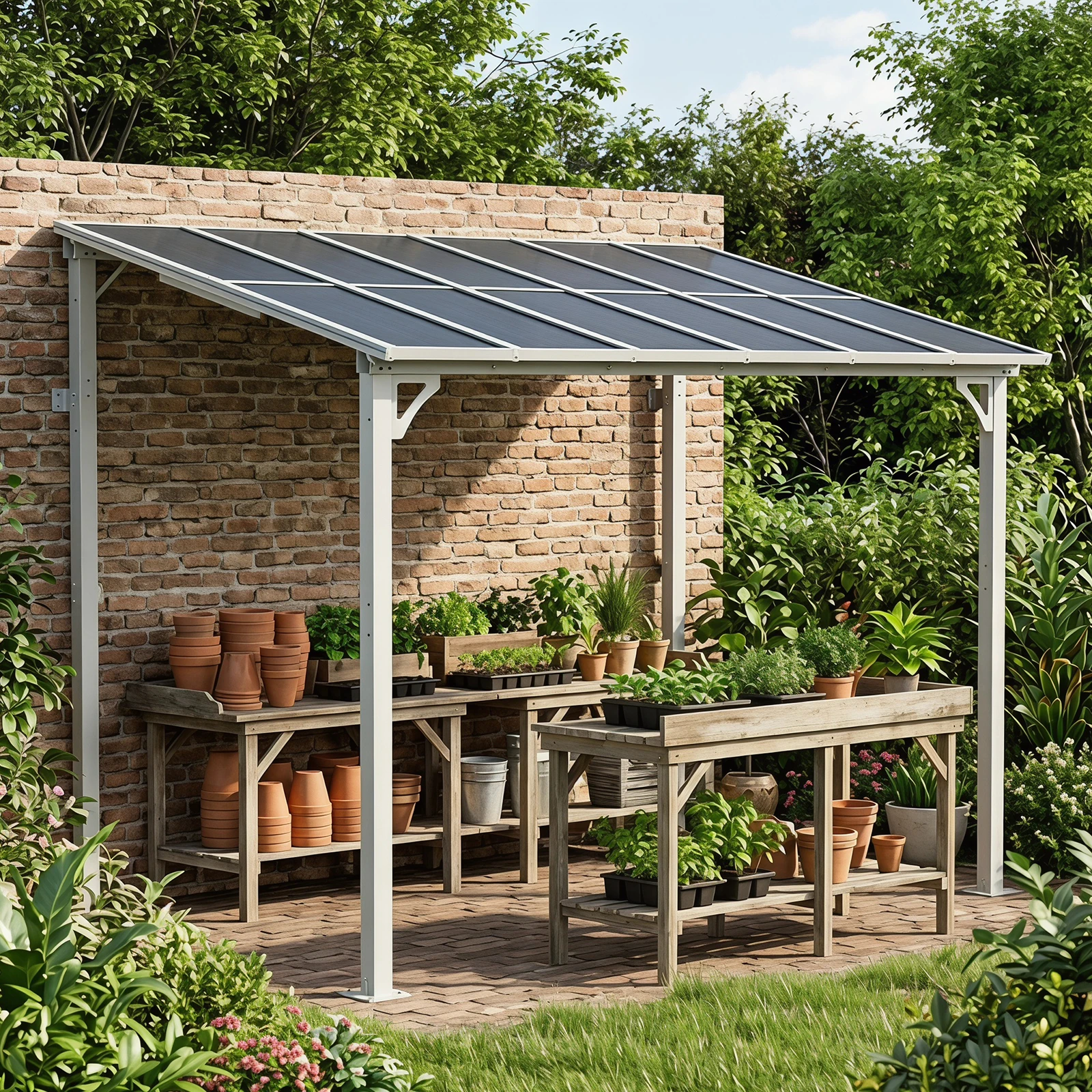 12'X8' Gazebo - a Hard-Top Slanted Wall-Mounted Awning with a Canopy, Suitable for All-Weather Sun And Rain Protection in Outdoor Areas Such As Patios, Backyards, And Decks(White)
12'X8' Gazebo - a Hard-Top Slanted Wall-Mounted Awning with a Canopy, Suitable for All-Weather Sun And Rain Protection in Outdoor Areas Such As Patios, Backyards, And Decks(White)