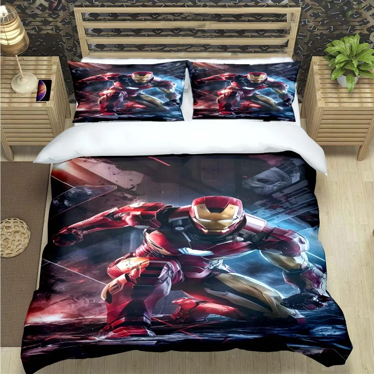 Модный комплект постельного белья с принтом супергероя I-Iron-Man 2025 года, пододеяльник, одеяло, кровать для молодежи, детей, девочек и мальчиков, роскошный подарок на день рождения