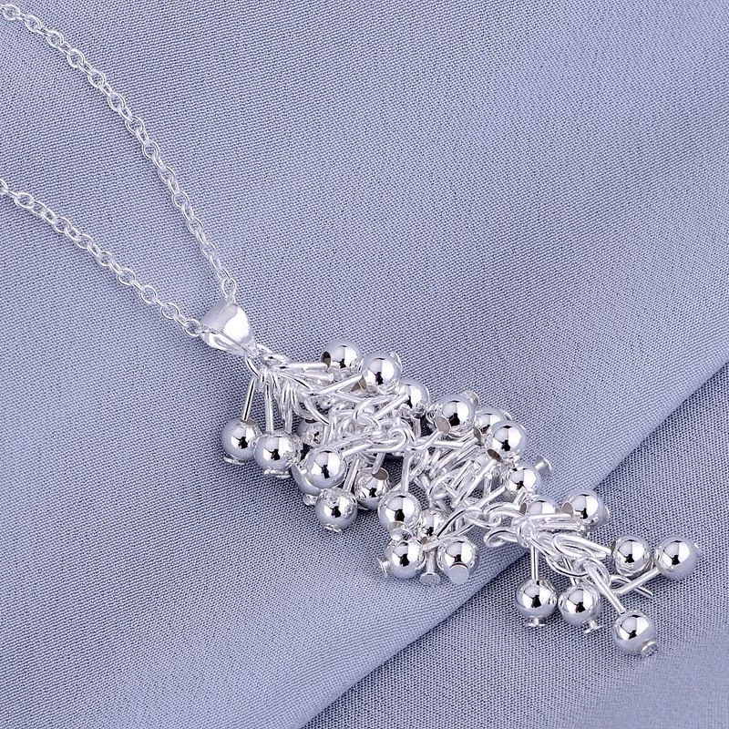 Hot Charm 925 Sterling Silver Grape Beads Pendant Necklace For Women Gifts High Quality Fashion Party Wedding Jewelry
Hot Charm 925 Sterling Silver Grape Beads Pendant Necklace For Women Gifts High Quality Fashion Party Wedding Jewelry