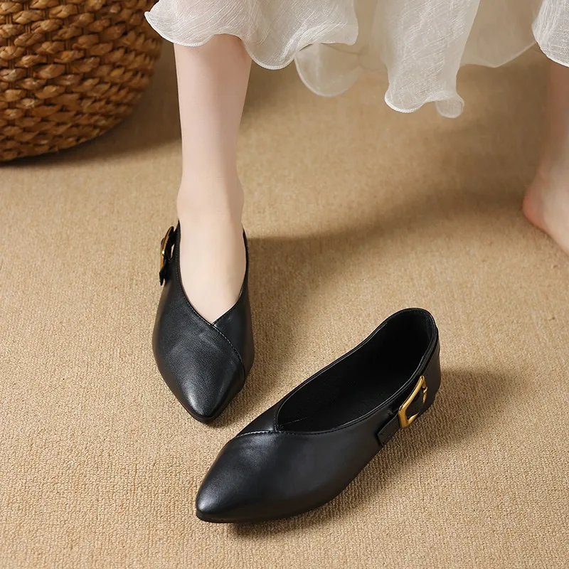 Versatile Pointed Toe Women's Flats Soft Bottom Shoes Summer New Arrival Commute Low Heel Rubber Sole Casual Loafer Shoes
Versatile Pointed Toe Women's Flats Soft Bottom Shoes Summer New Arrival Commute Low Heel Rubber Sole Casual Loafer Shoes