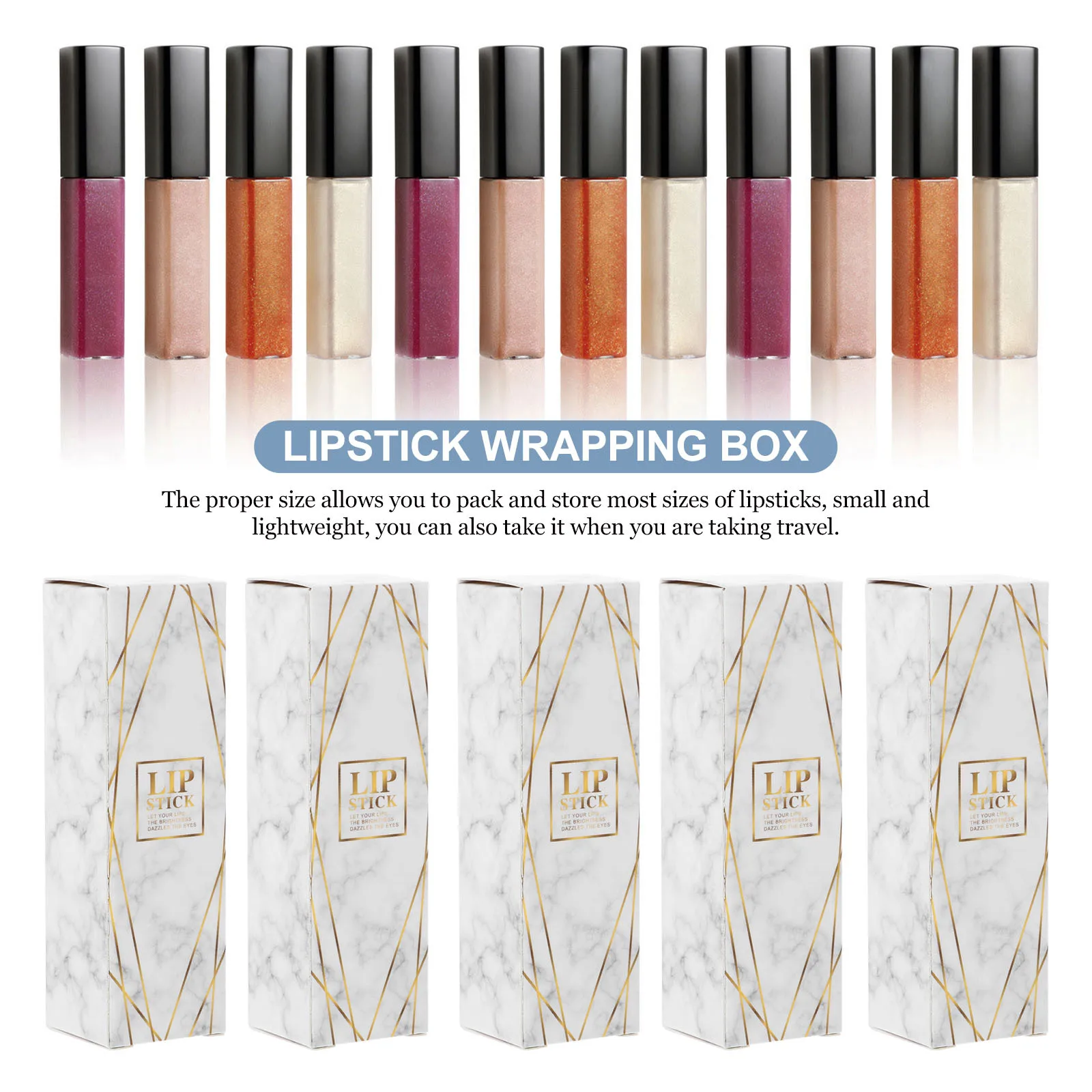 60Pcs Lipstick Wrapping Boxes Paper Lipstick Packing Box Empty Lip Gloss Holder Lip Balm Container Gift Case for Travel
60Pcs Lipstick Wrapping Boxes Paper Lipstick Packing Box Empty Lip Gloss Holder Lip Balm Container Gift Case for Travel