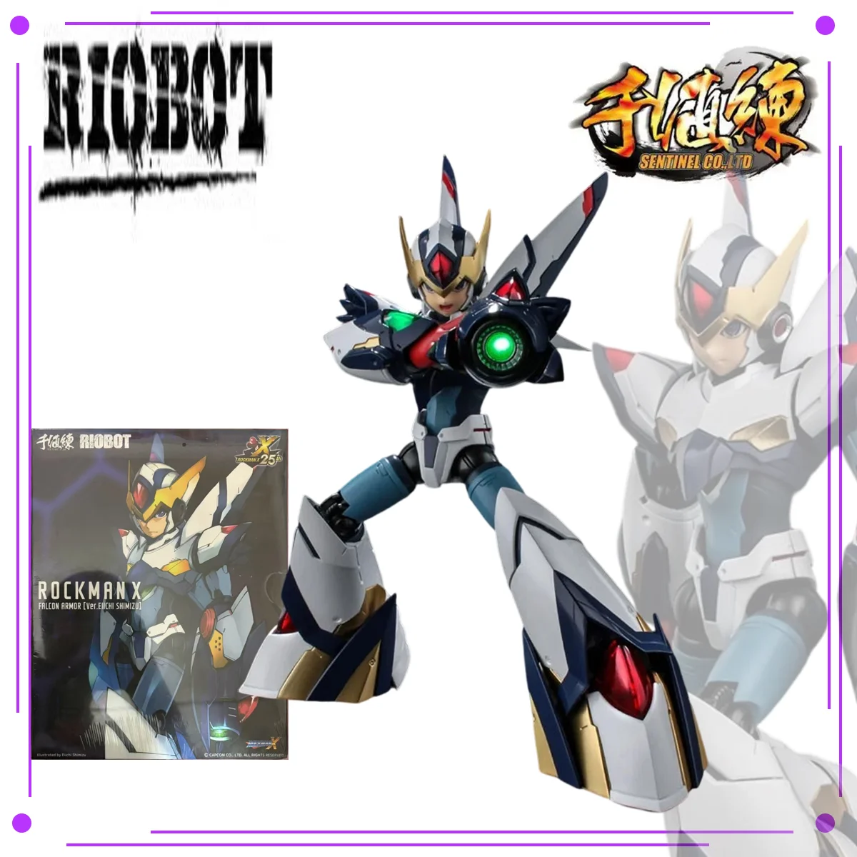 In Stock Sentinel RIOBOT Rockman X Falcon Armor Ver. Eiichi Shimizu 155mm Die-cast LED Action Figure Collectible Toy Premium
In Stock Sentinel RIOBOT Rockman X Falcon Armor Ver. Eiichi Shimizu 155mm Die-cast LED Action Figure Collectible Toy Premium