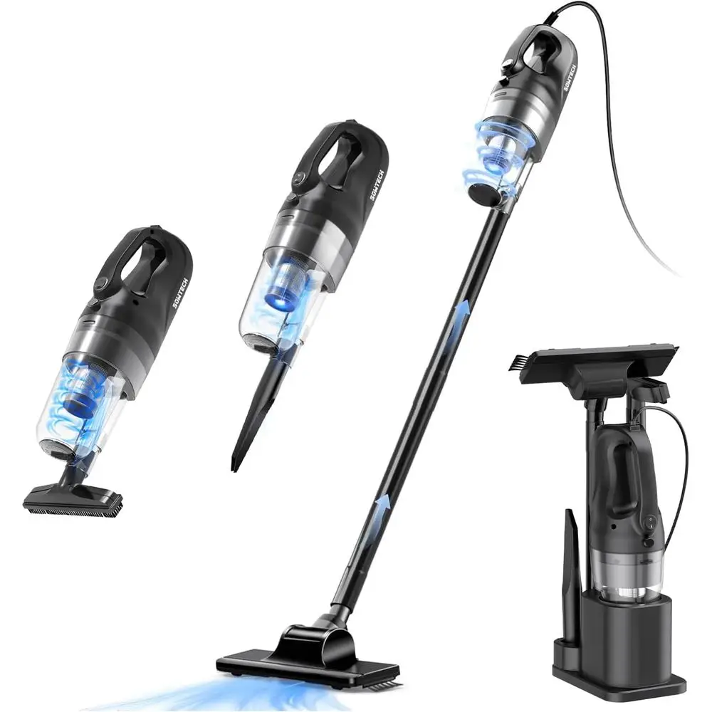 Corded Vacuum Cleaner or Home, Hard Floor Stick Vacuum with 23ft Long Cord, Powerful Suction Lightweight Vacuum for Hardwood Flo
Corded Vacuum Cleaner or Home, Hard Floor Stick Vacuum with 23ft Long Cord, Powerful Suction Lightweight Vacuum for Hardwood Flo