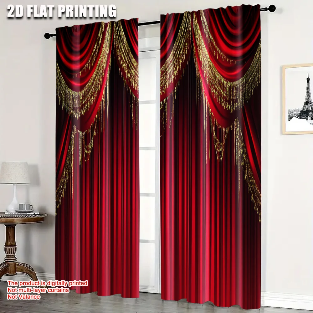 2Pcs Elegant Red Curtain Modern Design For Home Decor Perfect For Bedroom Office Kitchen Living Room Study Room
2Pcs Elegant Red Curtain Modern Design For Home Decor Perfect For Bedroom Office Kitchen Living Room Study Room