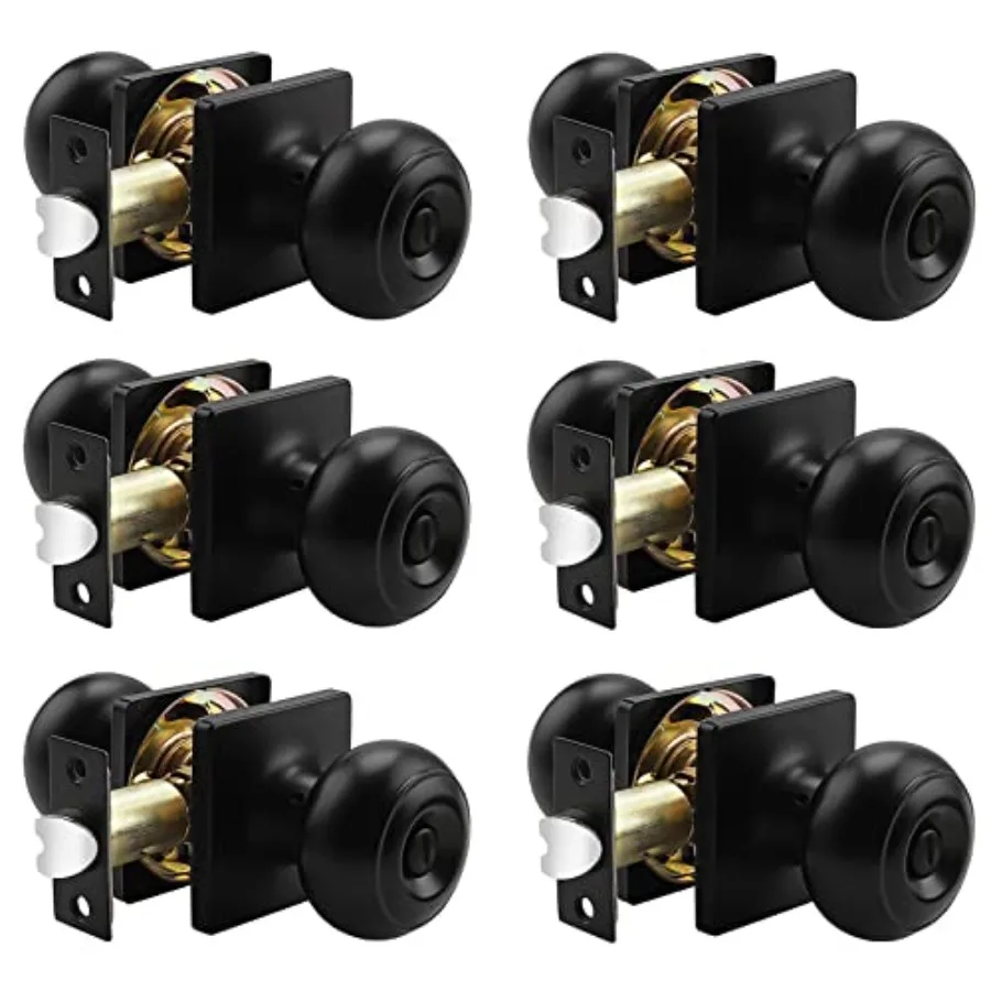 Colonial Privacy Door Knobs with Square Rosette, Black Interior Bath/Bed Door Locks Pack
Colonial Privacy Door Knobs with Square Rosette, Black Interior Bath/Bed Door Locks Pack