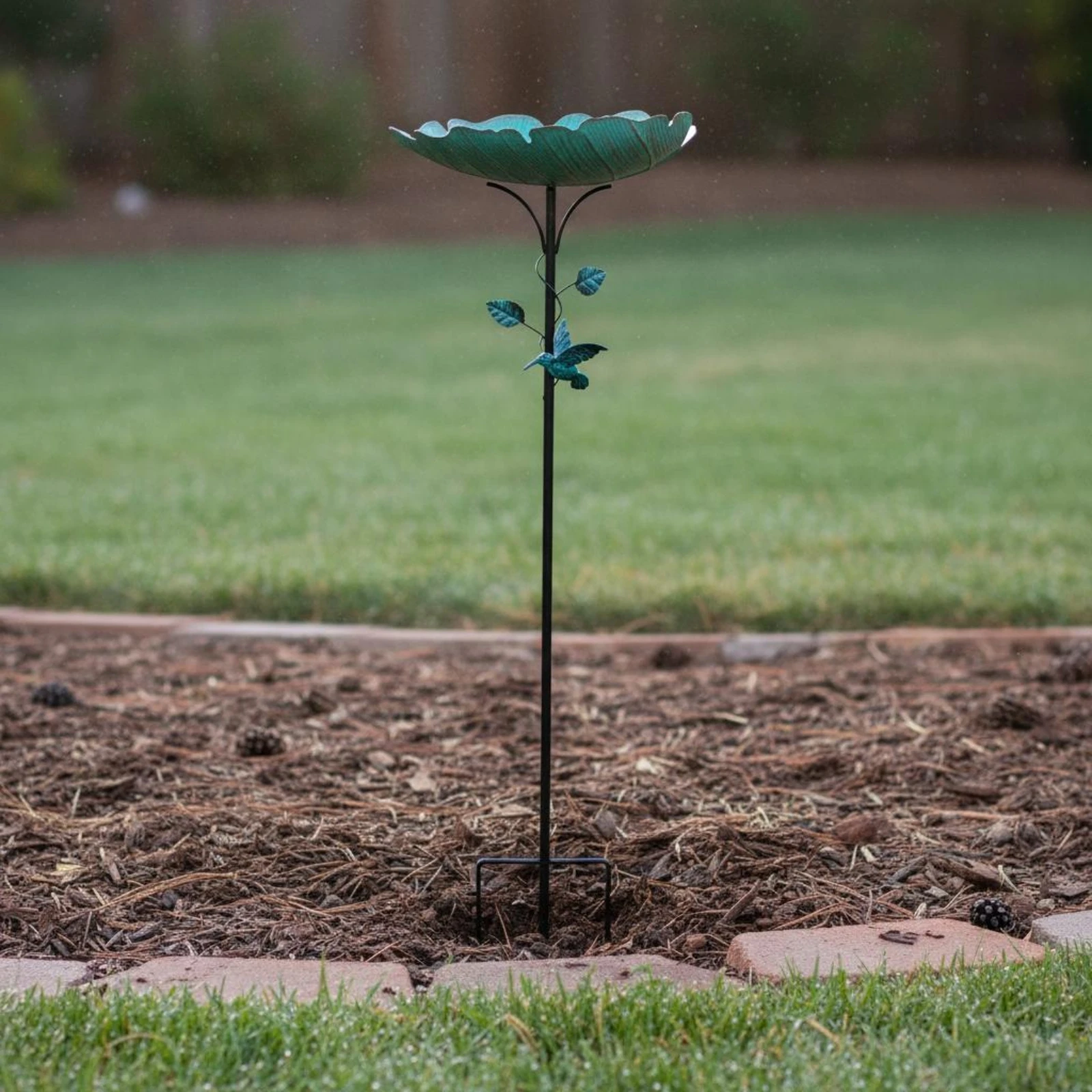 Bird Bath Stake Green Finish Metal Bird Bath Stake Garden Ornament foliageShaped Outdoor Decor Iron
Bird Bath Stake Green Finish Metal Bird Bath Stake Garden Ornament foliageShaped Outdoor Decor Iron