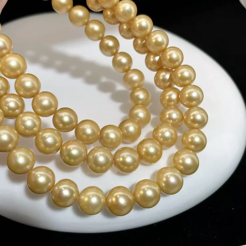 Mother's Day Natural 11-13mm Gold Pearl Necklace Round with Silght Flaws Wedding Gift
Mother's Day Natural 11-13mm Gold Pearl Necklace Round with Silght Flaws Wedding Gift