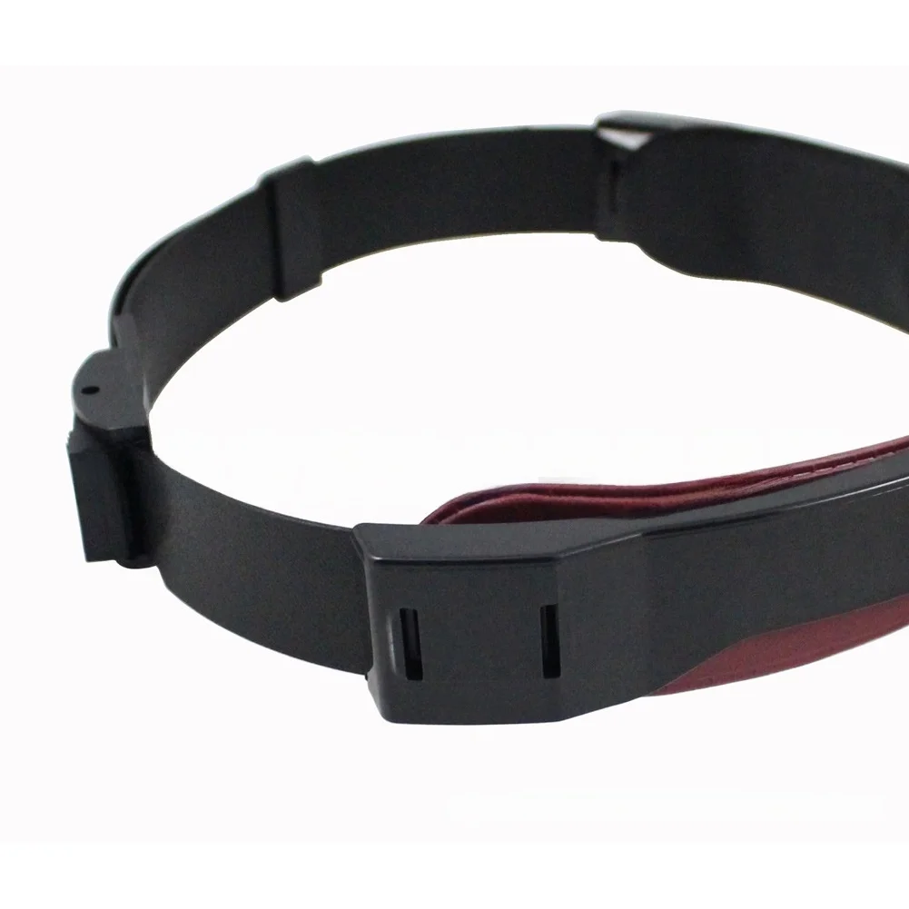 LED Headband Magnifier with Four Replaceable Acrylic Lenses and Adjustable 1.7X 2X 2.5X 4.5X Magnification Options