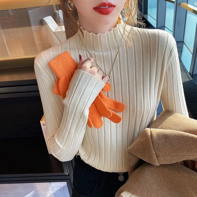Base Shirt Women's Spring and Autumn 2023 New Sweater Underneath Thin Half-Turtleneck Knit White Slim Crop Top
Base Shirt Women's Spring and Autumn 2023 New Sweater Underneath Thin Half-Turtleneck Knit White Slim Crop Top