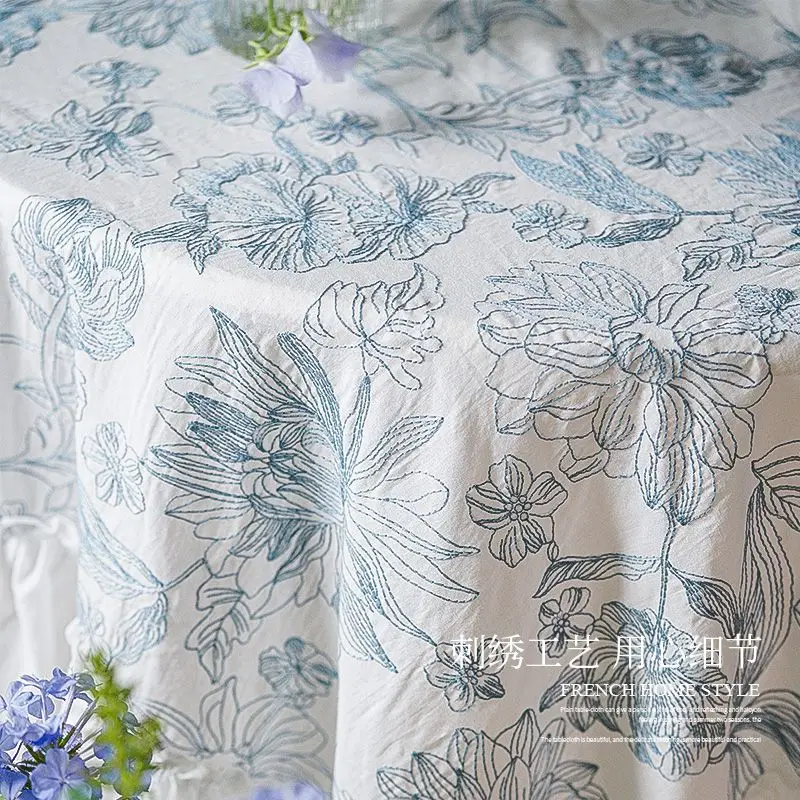 American country style round tablecloth - premium lace embroidery dining table fabric coffee table pad cover
American country style round tablecloth - premium lace embroidery dining table fabric coffee table pad cover