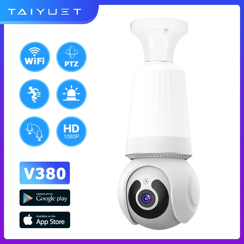 V380 bulb type high-definition camera WiFi mobile phone remote home gimbal monitor
V380 bulb type high-definition camera WiFi mobile phone remote home gimbal monitor