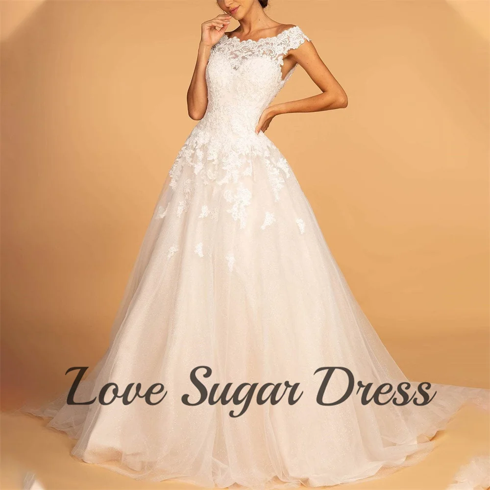 vestidos de novia Lace Applique Wedding Dress A Line Floor Length Bridal Gown Scoop Neck Bride Dresses Custom
vestidos de novia Lace Applique Wedding Dress A Line Floor Length Bridal Gown Scoop Neck Bride Dresses Custom