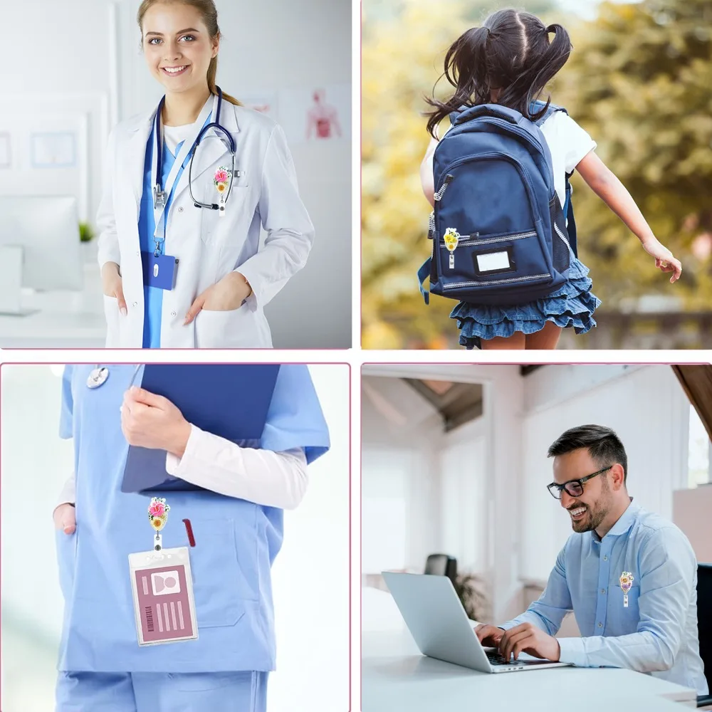 Stretchable Heart Badge Clip High Resilience Fall-proof Retractable Badge Reel Cartoon Chest Card Daisies Pattern Badge Clip
Stretchable Heart Badge Clip High Resilience Fall-proof Retractable Badge Reel Cartoon Chest Card Daisies Pattern Badge Clip