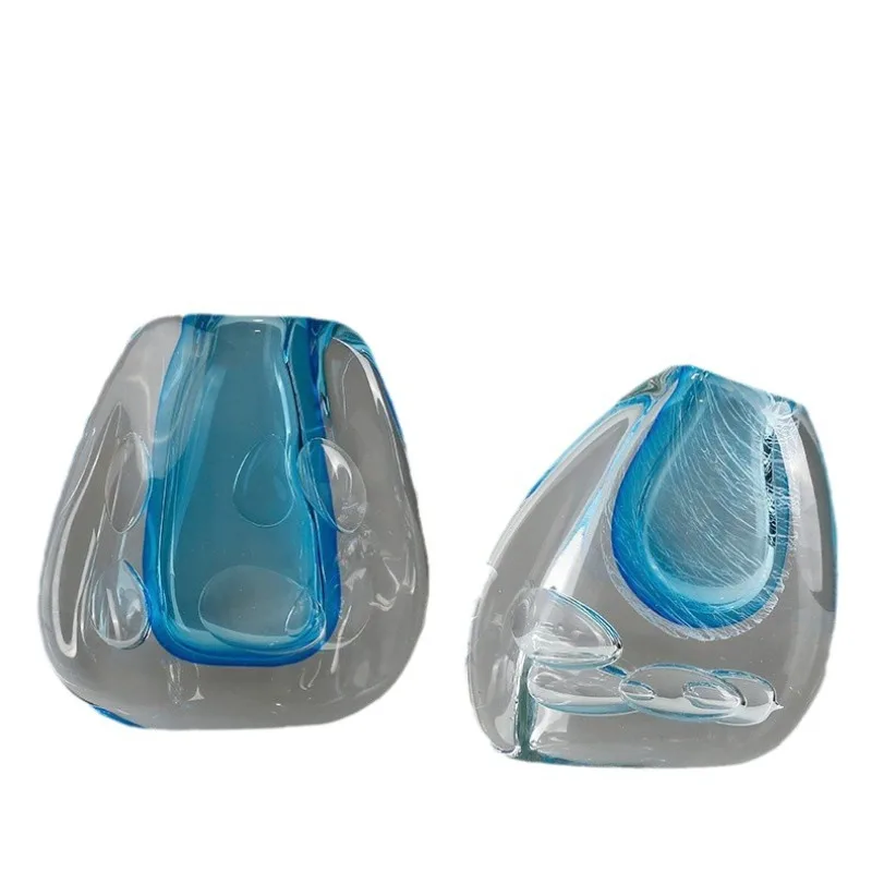 High-end glass vase ornament, artistic sky blue bubble flower arrangement, home soft vase ornament
High-end glass vase ornament, artistic sky blue bubble flower arrangement, home soft vase ornament