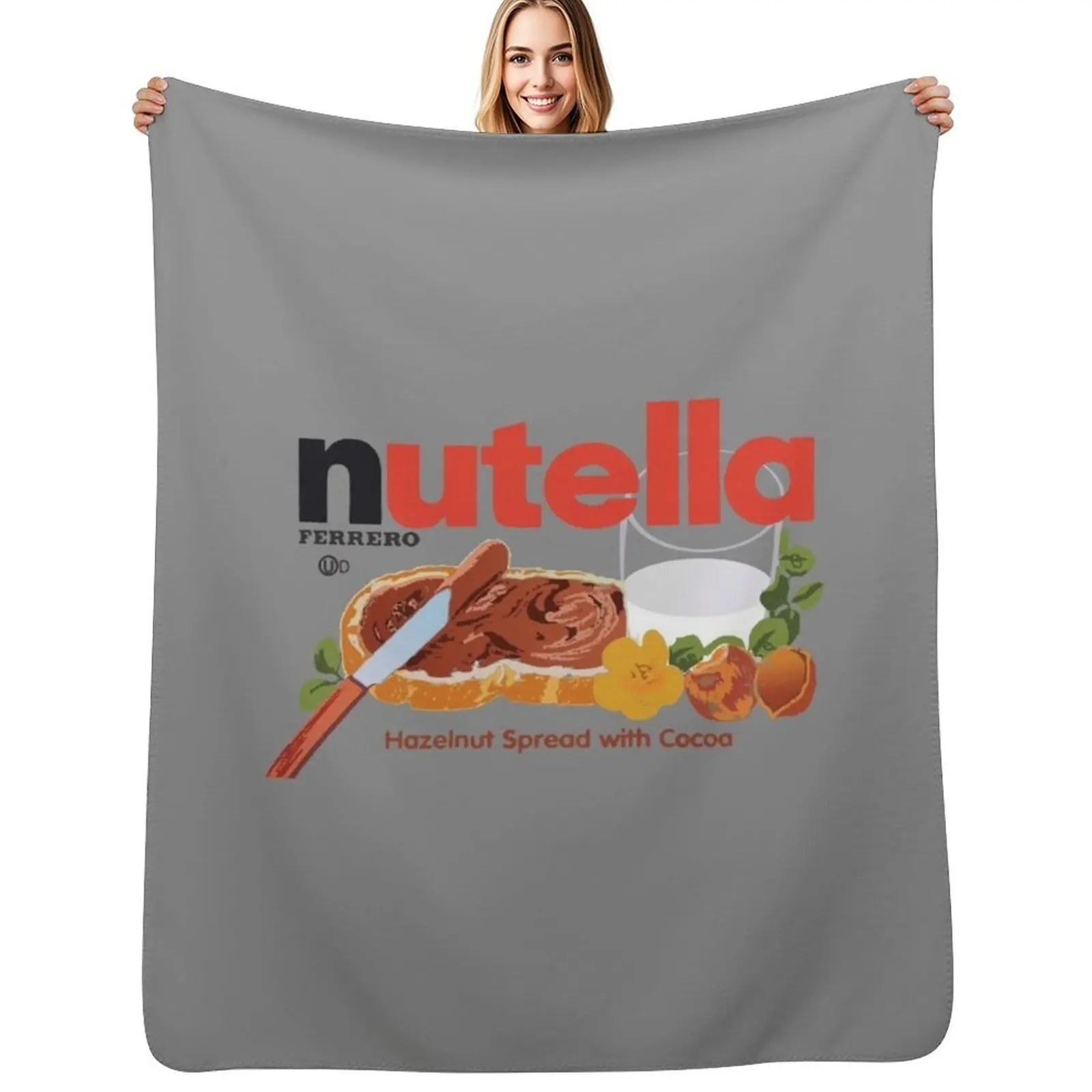 Iconic Nutella Hazelnut Cocoa Spread design Throw Blanket All Weather Soft Throw Blanket for Sofa
Iconic Nutella Hazelnut Cocoa Spread design Throw Blanket All Weather Soft Throw Blanket for Sofa