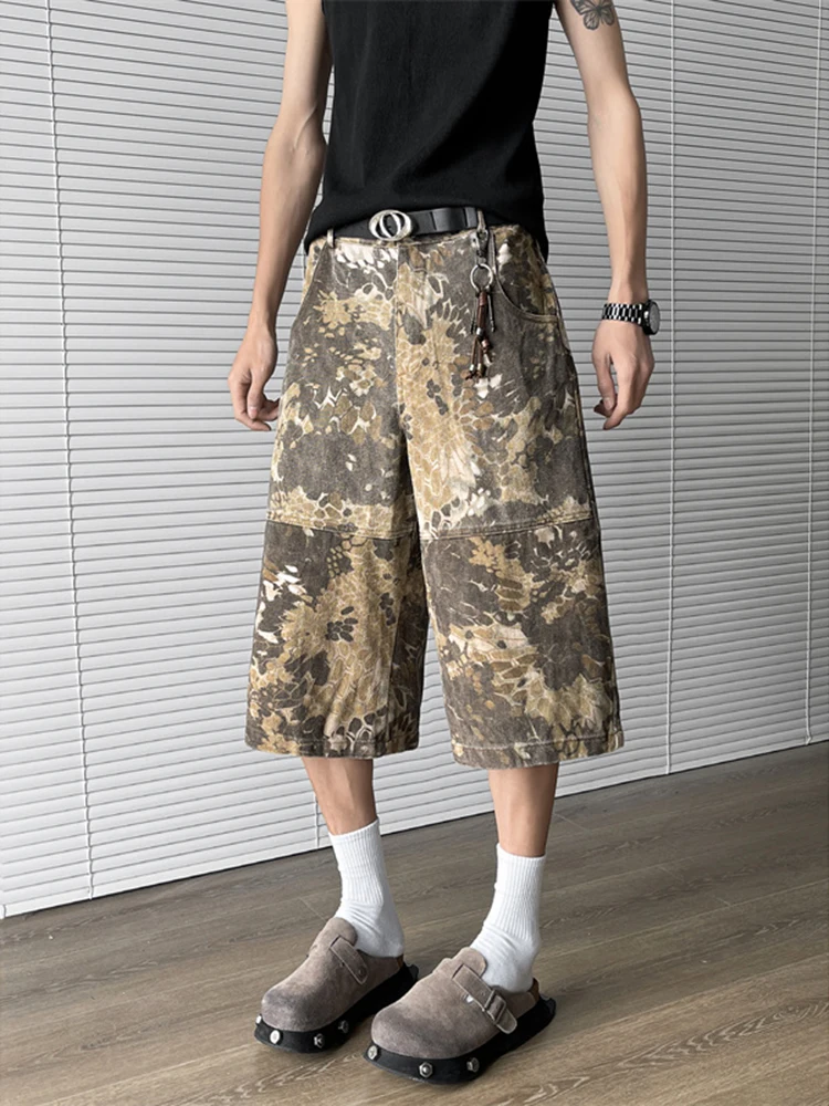 American Retro Snake Skin Camouflage Seven-Five Jeans Shorts Men Summer Trendy Casual Loose Leg mid Waist Jeans Shorts
American Retro Snake Skin Camouflage Seven-Five Jeans Shorts Men Summer Trendy Casual Loose Leg mid Waist Jeans Shorts