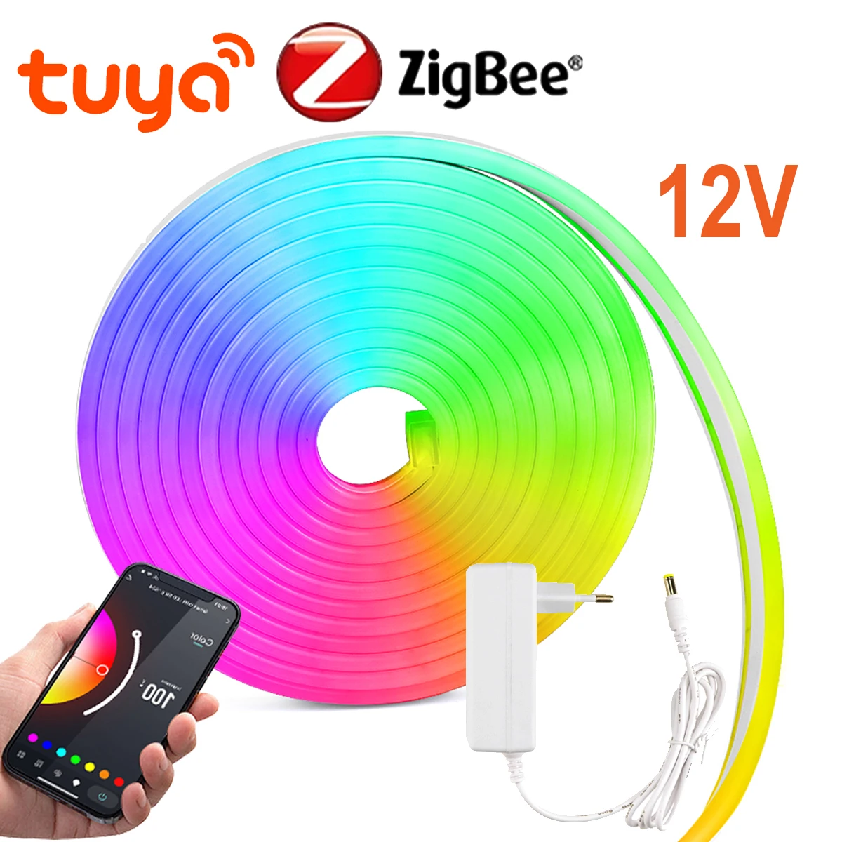 DC12V 1M 2M 3M 4M 5M RGB Неоновая светодиодная лента с Zigbee 3.0 Smart Wi-Fi Контроллер Tuya Switch Украшение дома Силикагель -ЕС
DC12V 1M 2M 3M 4M 5M RGB Неоновая светодиодная лента с Zigbee 3.0 Smart Wi-Fi Контроллер Tuya Switch Украшение дома Силикагель -ЕС