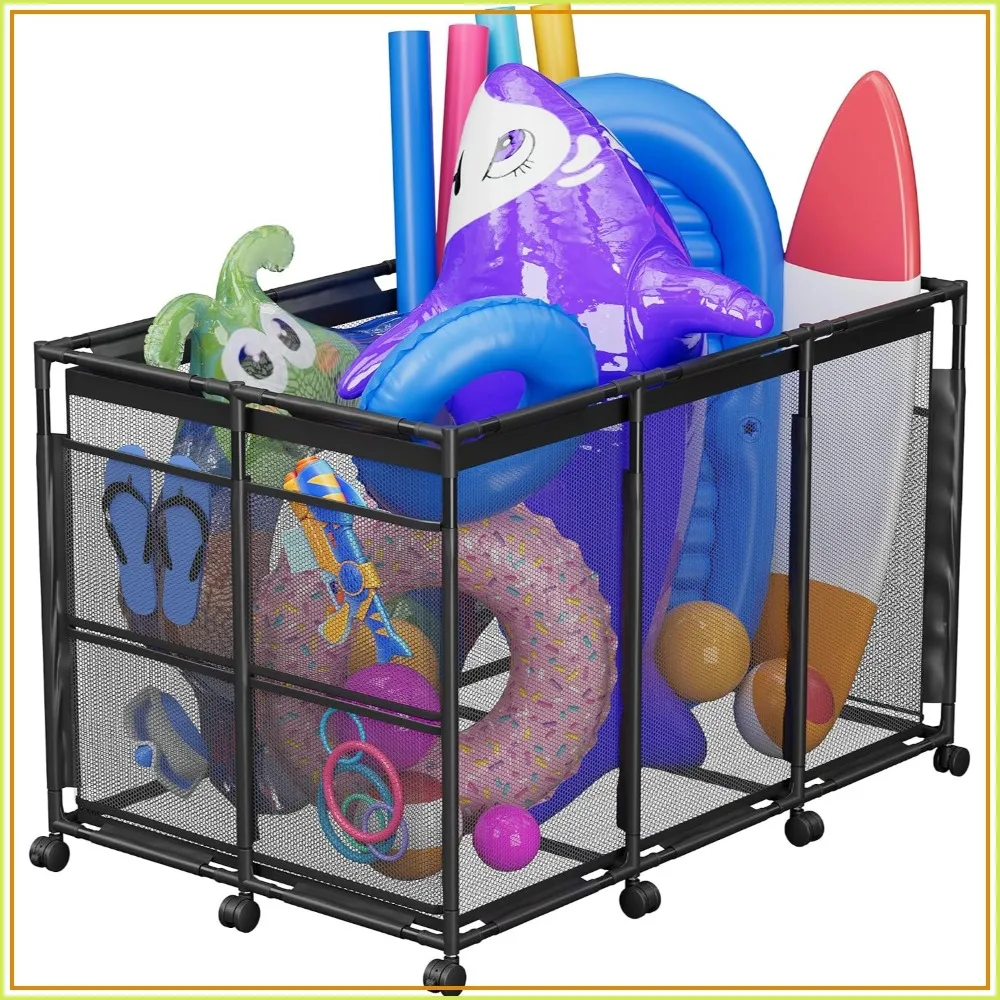 XXL Large Outdoor Pool Toy Storage Organizer for Pool Noodles, Toys, Floats, Balls, Equipment - Mesh Rolling Storage Bin
XXL Large Outdoor Pool Toy Storage Organizer for Pool Noodles, Toys, Floats, Balls, Equipment - Mesh Rolling Storage Bin