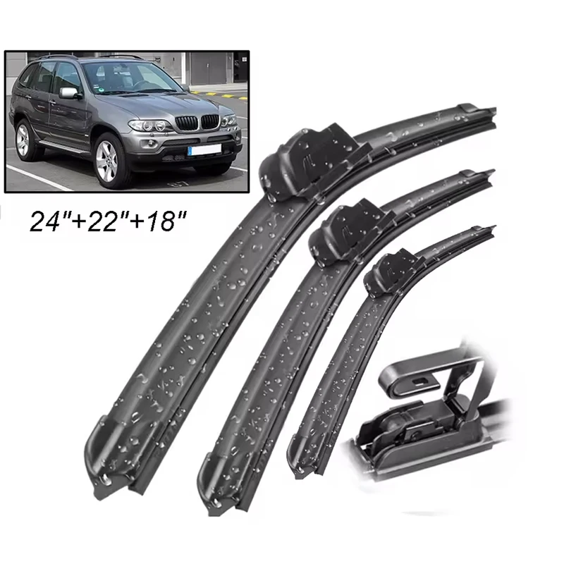 Wiper Front & Rear Wiper Blades Set Kit For BMW X5 E53 2000 - 2006 Windshield Windscreen Window Brushes 24"22"18"
Wiper Front & Rear Wiper Blades Set Kit For BMW X5 E53 2000 - 2006 Windshield Windscreen Window Brushes 24"22"18"