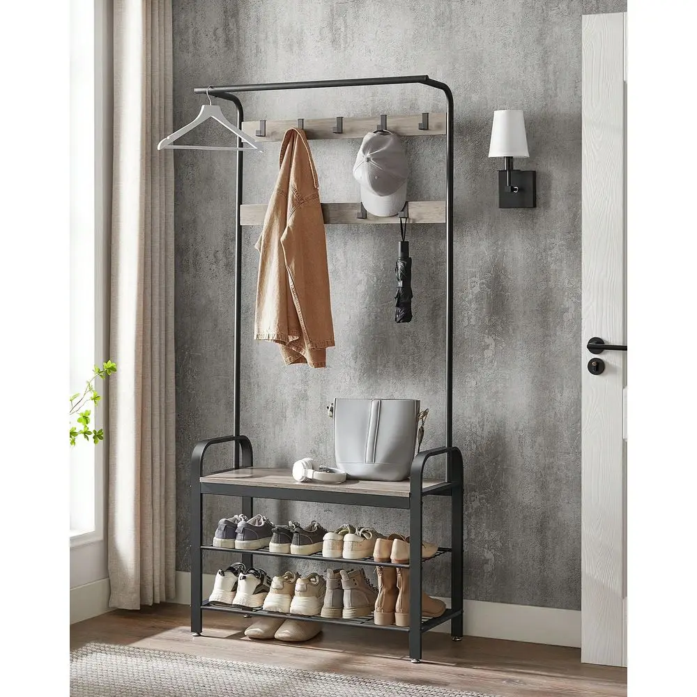 Coat Rack, Hall Tree With Shoe Bench For Entryway, Entryway Bench With Coat Rack, 4In1, With 9 Removable Hooks, A Hanging Rod,
Coat Rack, Hall Tree With Shoe Bench For Entryway, Entryway Bench With Coat Rack, 4In1, With 9 Removable Hooks, A Hanging Rod,