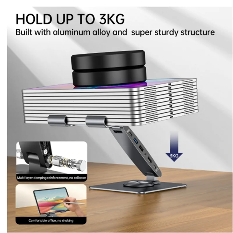 New--Tablet Stand Docking Station For Ipad Galaxy Tab Phone Holder With USB Hub -Compatible USB3.0 SD/TF Card Reader
New--Tablet Stand Docking Station For Ipad Galaxy Tab Phone Holder With USB Hub -Compatible USB3.0 SD/TF Card Reader