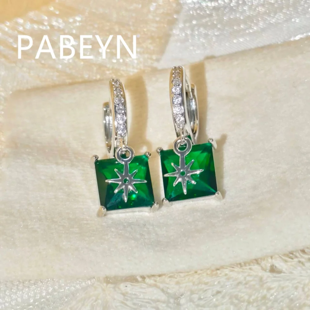925 Sterling Silver Stylish Geometric Star Square Zircon Earrings, Birthday Party Anniversary Gift
925 Sterling Silver Stylish Geometric Star Square Zircon Earrings, Birthday Party Anniversary Gift