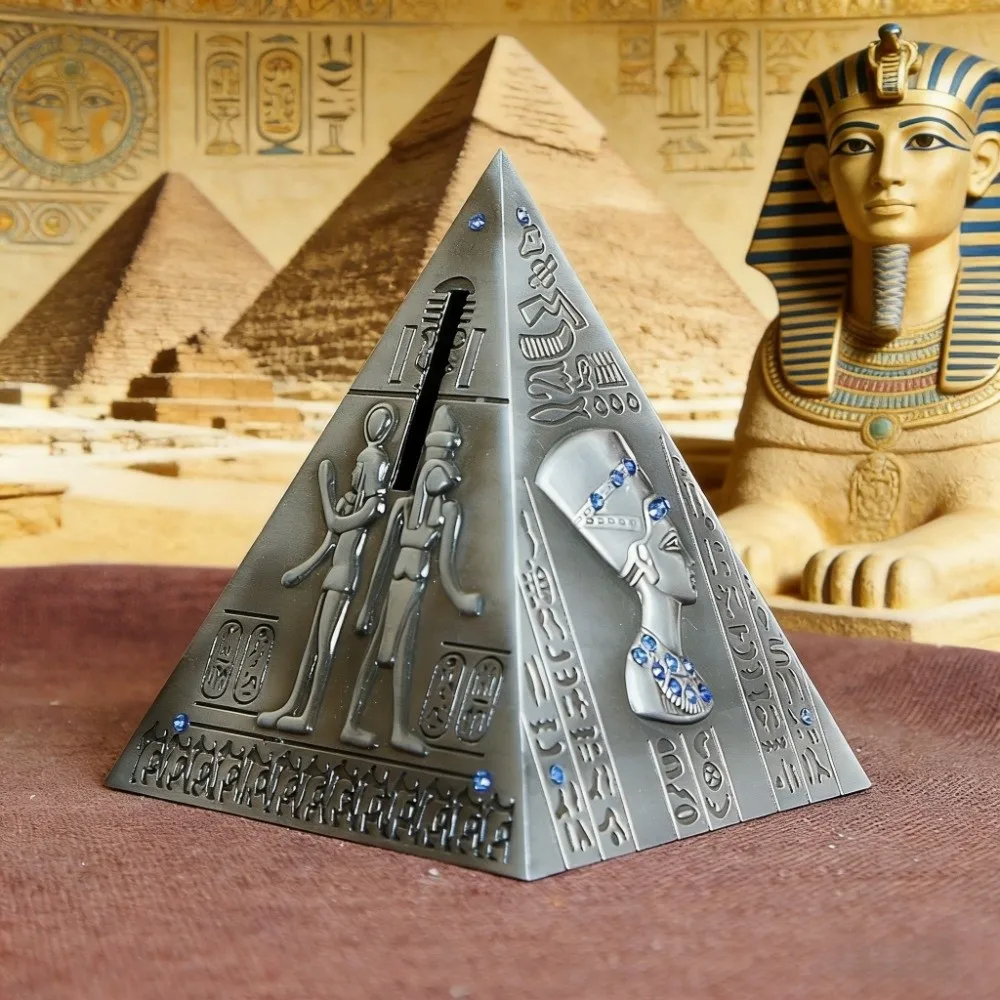 Alloy Egyptian Pyramids Figurine Savings Can Durable Electroplate Pyramid Statue Piggy Money Bank Multi-purpose Retro
Alloy Egyptian Pyramids Figurine Savings Can Durable Electroplate Pyramid Statue Piggy Money Bank Multi-purpose Retro