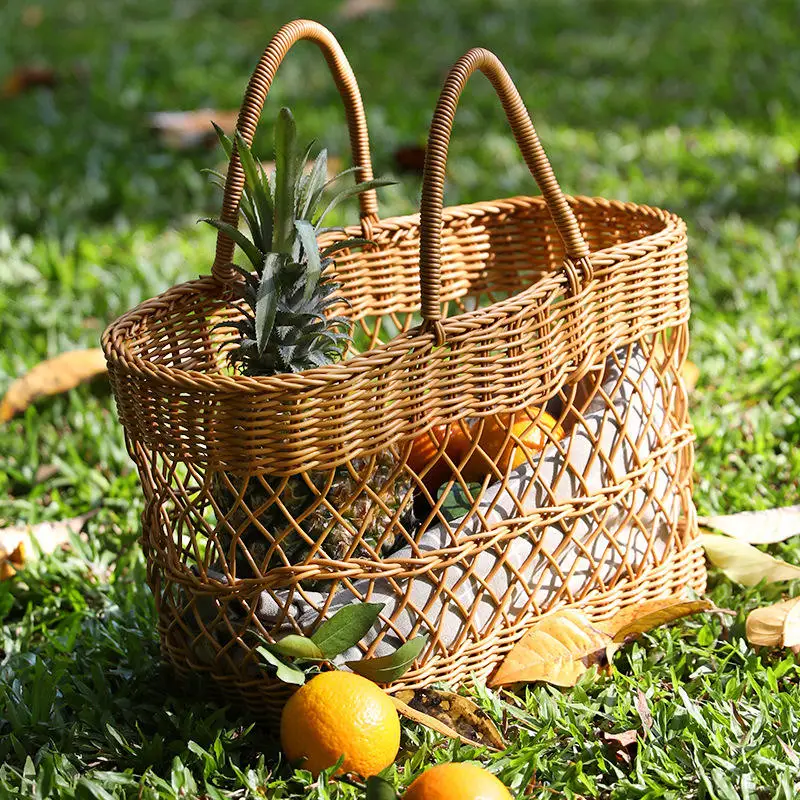 Woven Picnic Basket Large Capacity Fashionable Handmade Shopping Basket Portable Rattan Basket For Camping Picnic BBQ Fishing
Woven Picnic Basket Large Capacity Fashionable Handmade Shopping Basket Portable Rattan Basket For Camping Picnic BBQ Fishing