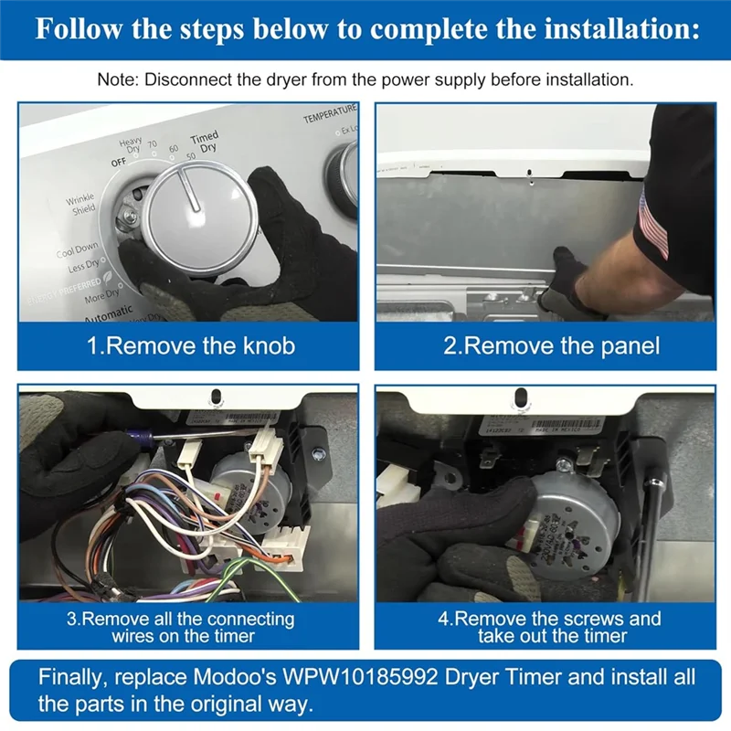 【КОД】Запасный таймер для сушилки Maytag W10185992 418-095-20-B5, детали для Whirlpool WGD5000DW2 MEDC465HW0 MGDC465HW0
【КОД】Запасный таймер для сушилки Maytag W10185992 418-095-20-B5, детали для Whirlpool WGD5000DW2 MEDC465HW0 MGDC465HW0