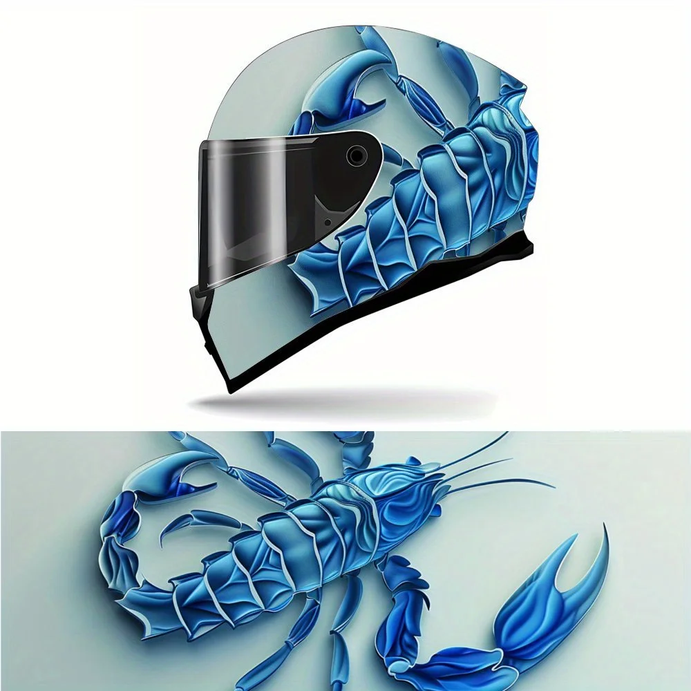 Blue Scorpio - inspired Art Print Full Helmet Wrap Sticker Motorcycle Helmet Racing Graphic Decal Vinyl Wrap Helmet Decorative S
Blue Scorpio - inspired Art Print Full Helmet Wrap Sticker Motorcycle Helmet Racing Graphic Decal Vinyl Wrap Helmet Decorative S