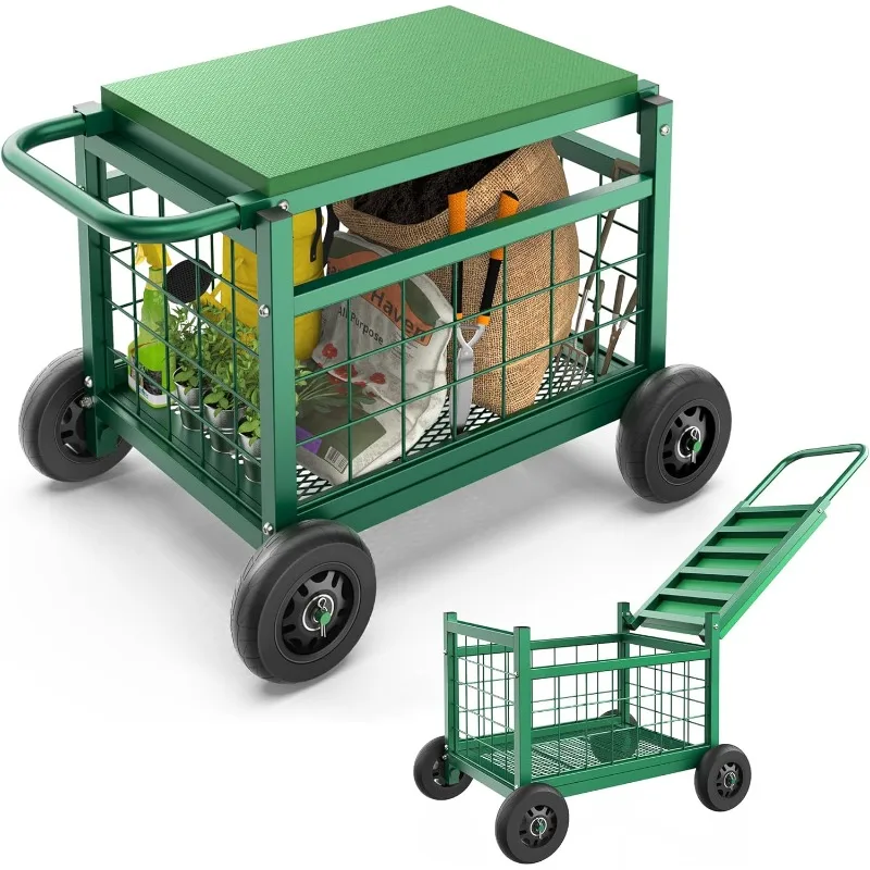 Rolling Garden Work Seat with Wheels, Heavy Duty Gardenning Cart with Seat - Garden Rolling Cart Stools w/Wheels for Seniors
Rolling Garden Work Seat with Wheels, Heavy Duty Gardenning Cart with Seat - Garden Rolling Cart Stools w/Wheels for Seniors