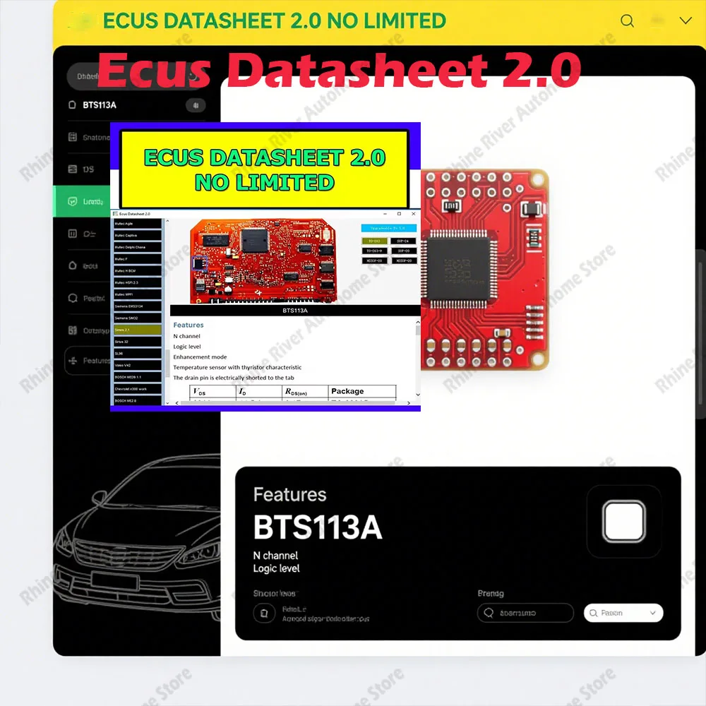 ECUS Datasheet 2.0 ECU Repair Software with PCB Schematics Car Electronic Components And Additional Information for Car Repair 
ECUS Datasheet 2.0 ECU Repair Software with PCB Schematics Car Electronic Components And Additional Information for Car Repair