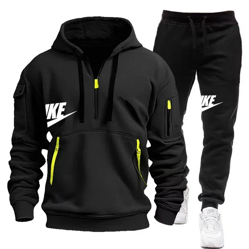 Spring and winter fashion high quality printed multi-pocket zipper hoodie new men's casual jogging sweatshirt + pants 2 sets
Spring and winter fashion high quality printed multi-pocket zipper hoodie new men's casual jogging sweatshirt + pants 2 sets