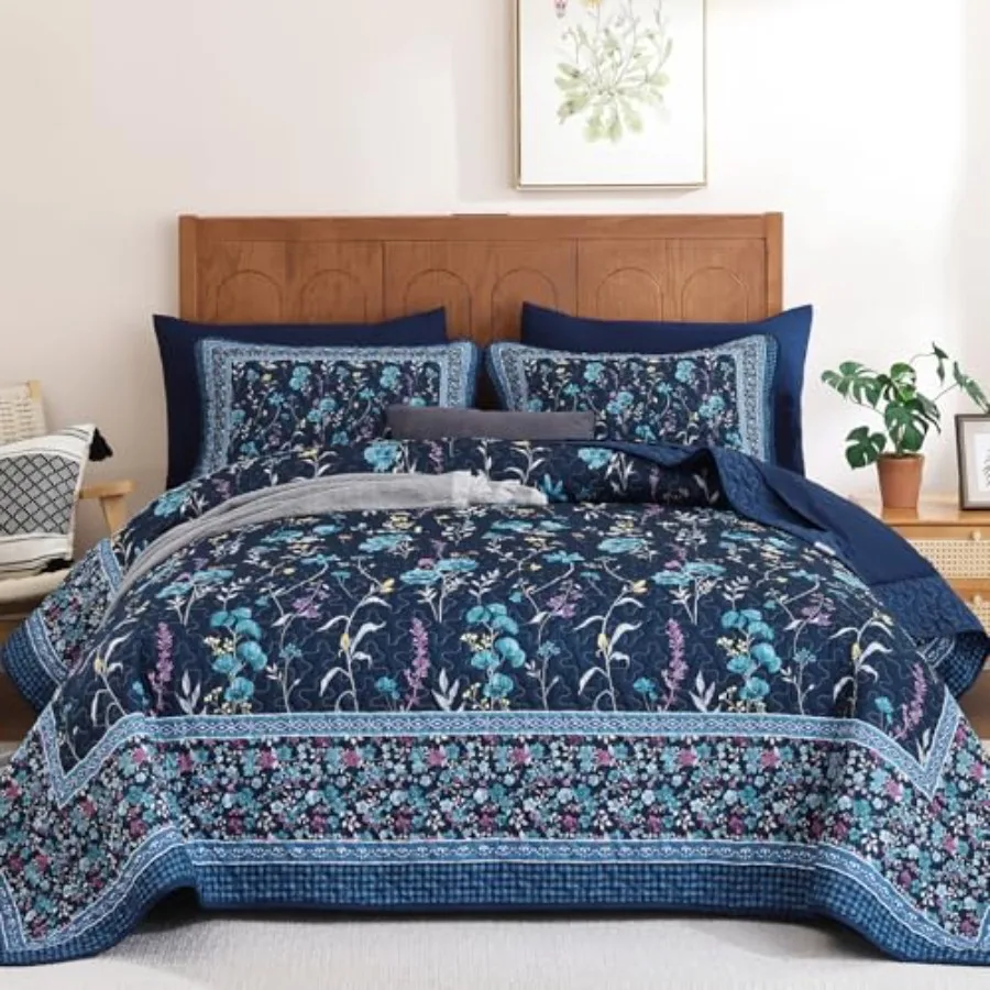 Floral Quilt Set Size Bedspread Set with 2 Pillowcases Microfiber Lightweight Flowers Botanical Coverlet Sets Farmhouse Bed Cov
Floral Quilt Set Size Bedspread Set with 2 Pillowcases Microfiber Lightweight Flowers Botanical Coverlet Sets Farmhouse Bed Cov