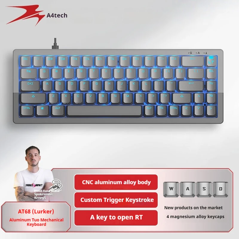 A4tech Bloody AT68 Infitrator LT Alpha Variable Speed Optical Axis Wired Aluminum Lump Alloy Mechanical Keyboard Esports Game
A4tech Bloody AT68 Infitrator LT Alpha Variable Speed Optical Axis Wired Aluminum Lump Alloy Mechanical Keyboard Esports Game