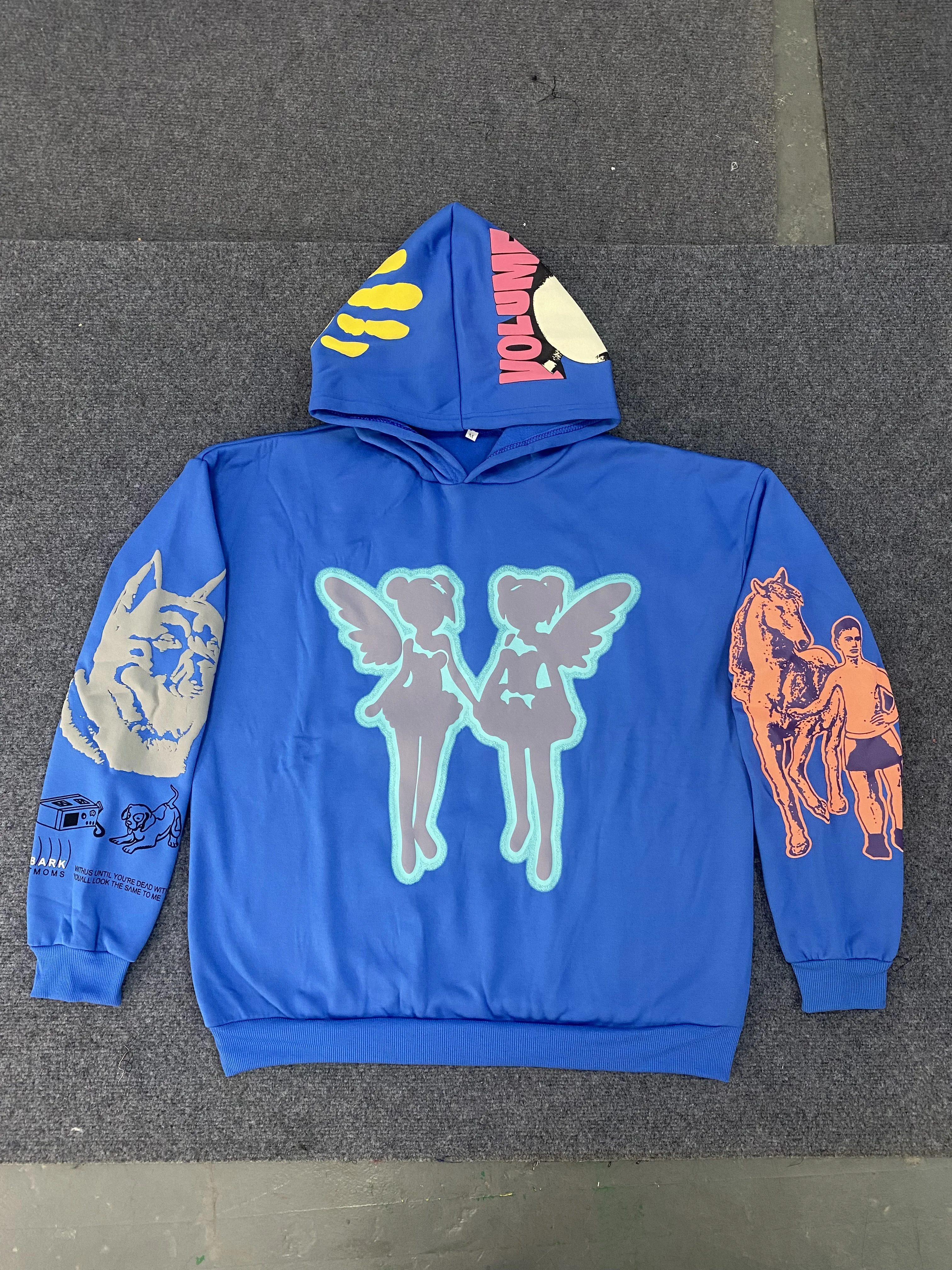 American new cartoon street bubble print hip-hop fashion trend men and women loose pullover hoodie Y2k clothing
American new cartoon street bubble print hip-hop fashion trend men and women loose pullover hoodie Y2k clothing