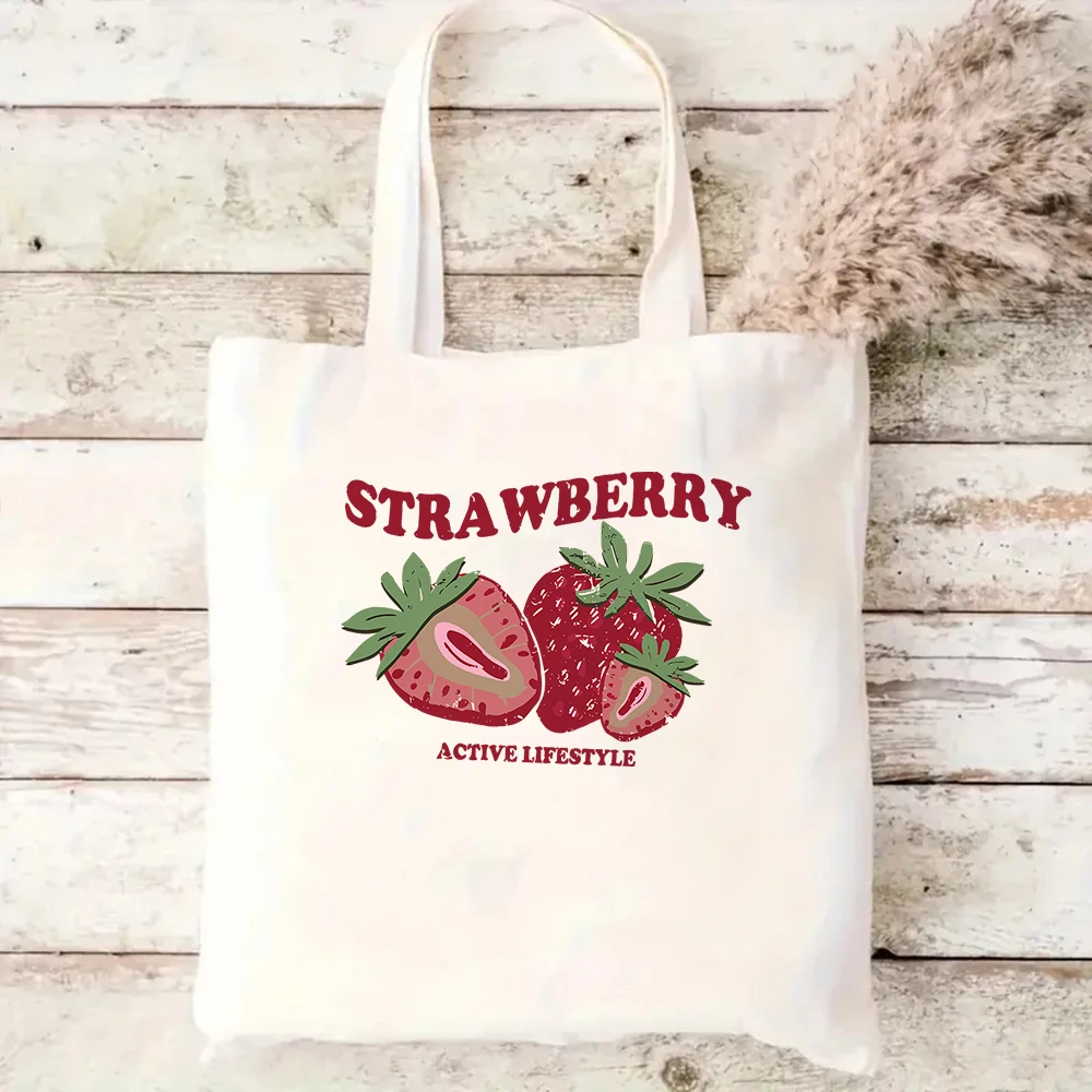 Strawberry Active Lifestyle Canvas Tote Bag Casual Shoulder Bag
Strawberry Active Lifestyle Canvas Tote Bag Casual Shoulder Bag